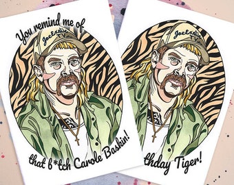 Carte faite main Joe Exotic / Tiger King