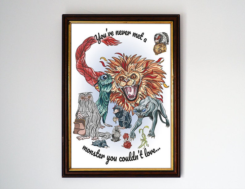 Fantastic Beasts Watercolour Print Quote 2