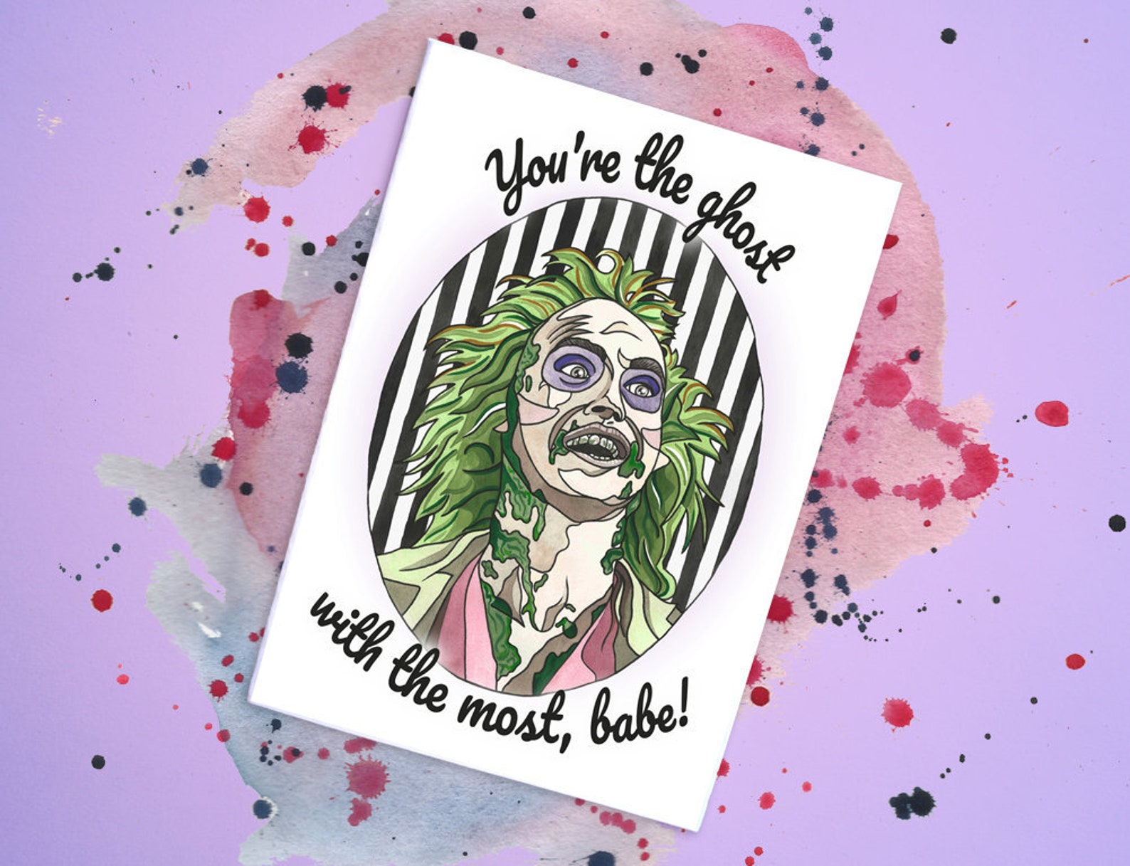Beetlejuice Handmade Card Etsy