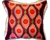 Hand-Painted Silk Pillow One of a Kind