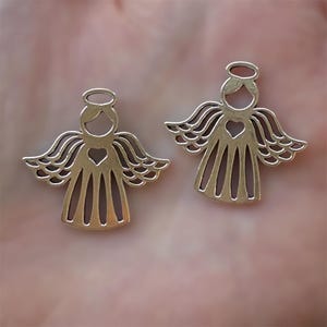 Colgante de ángel, dije de ángel de aleación de plata, dije navideño, suministros de joyería imagen 1