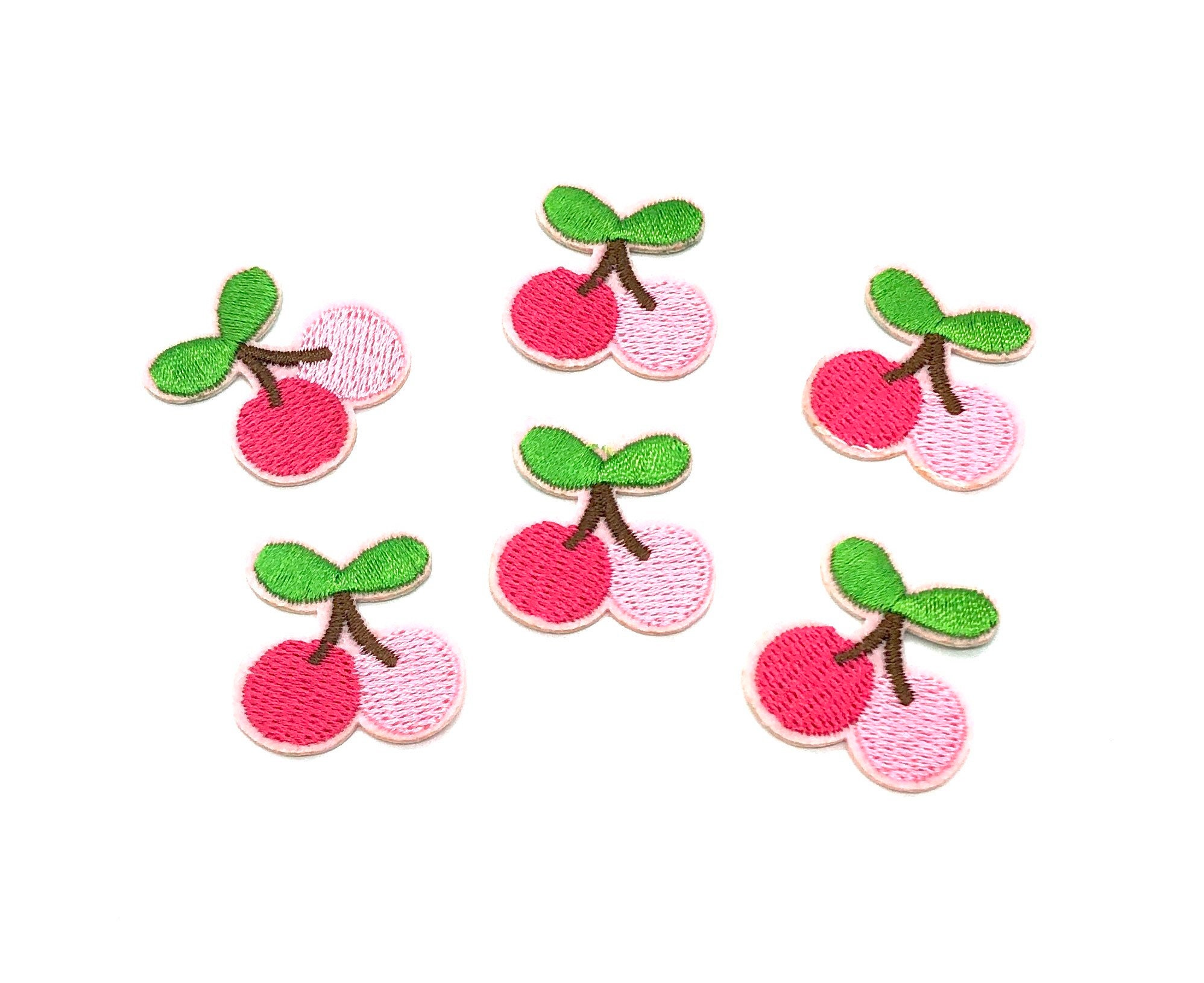 Cherry Embroidered Patch X 2 Iron on Fruit Patches Appliqué - Etsy UK