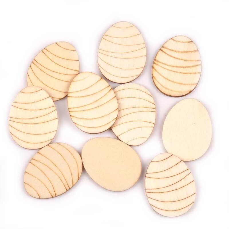 Wooden egg embellishments natural wooden easter shapes Etsy