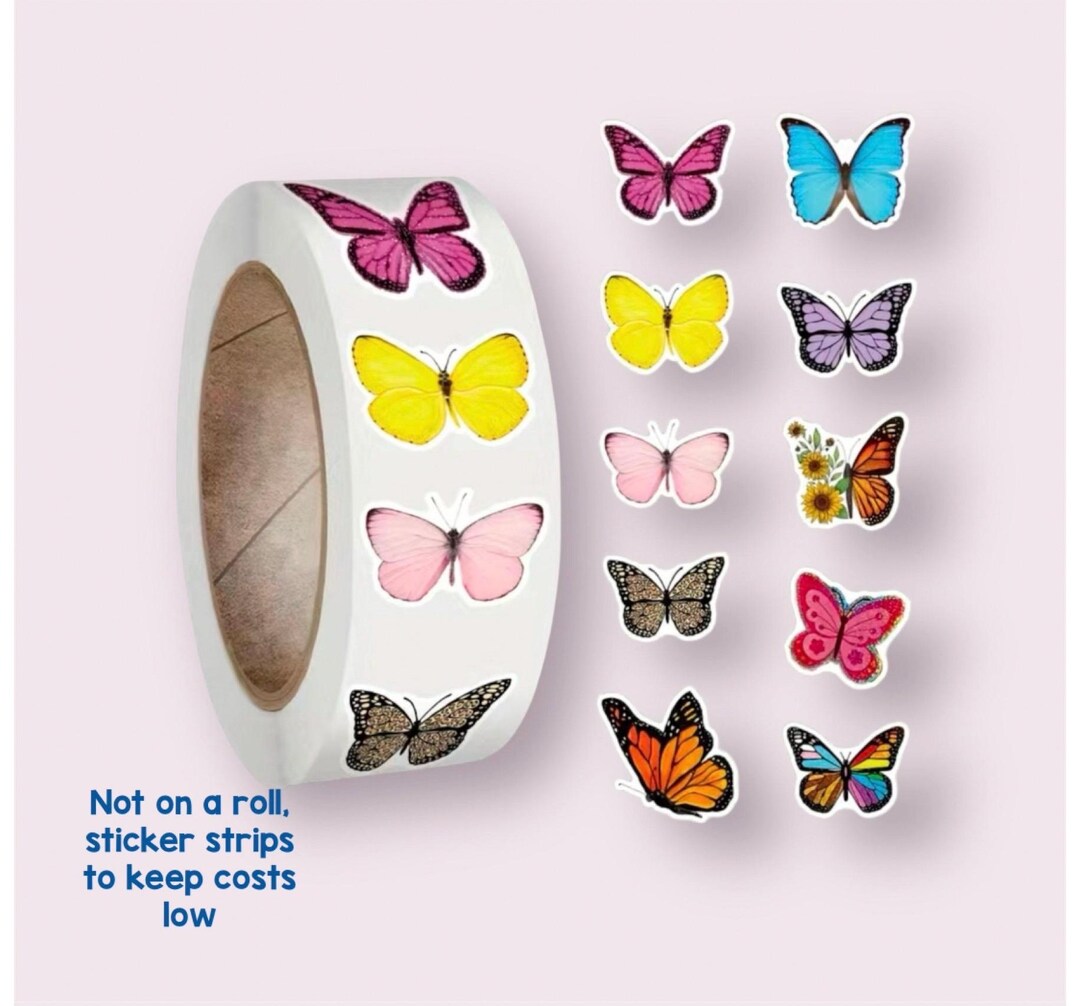 Sticker Butterfly Project Butterfly Craft Stickers, 25mm Butterfly Picture Stickers, Paper Craft ...