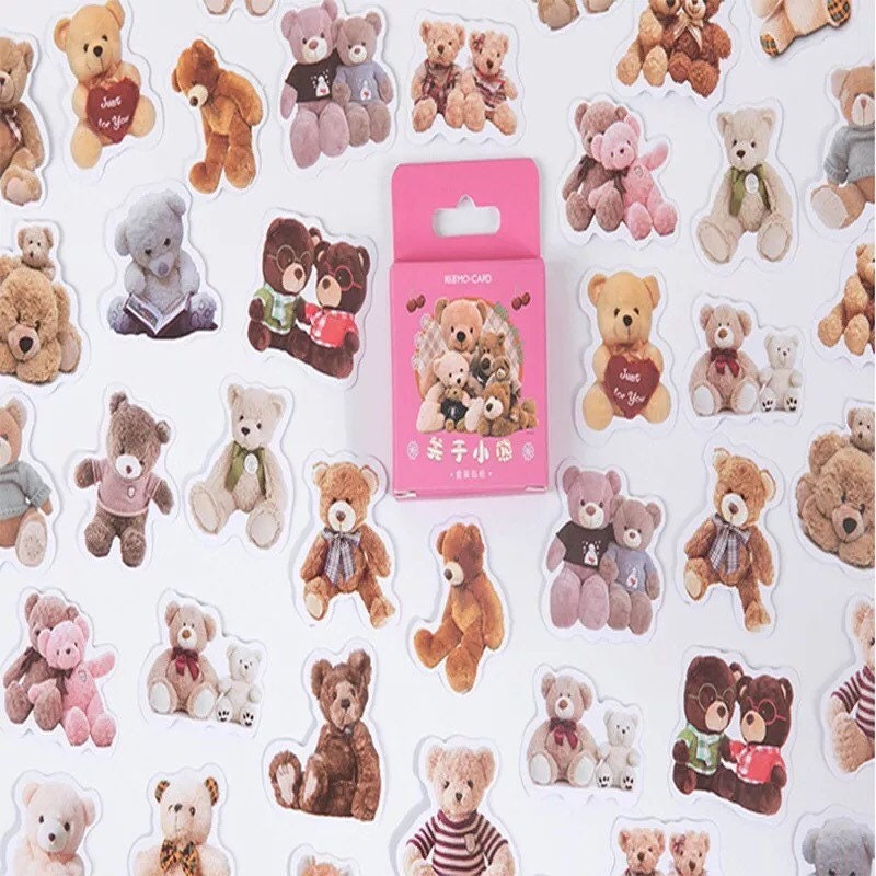 Teddy Bear Stickers - Etsy
