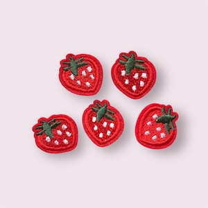 Strawberry Iron on Patches, 2cm Embroidered Patch