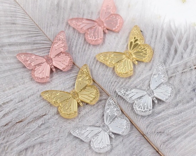 Featured listing image: Mirror finish butterfly embellishments