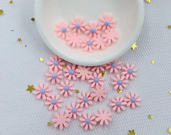 Daisy cabochons, 12mm pink