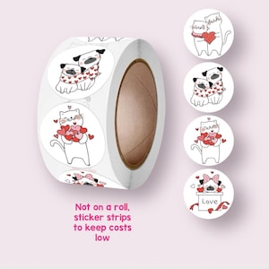 Animal craft stickers, 25mm cute valentines picture stickers, animal stickers, fun paper sticker, children’s stickers