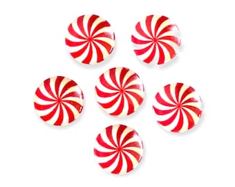 Candy glass cabochons, 12mm