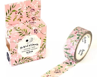 Pink berries washi tape roll, 7m