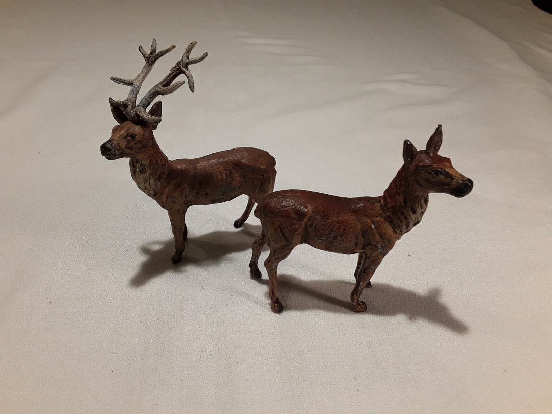 Vintage Metal Reindeer With Bendable Lead Antlers on 1. Etsy