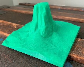 Devils Tower Wyoming 3D Topographic Model STL File (Digital Download)