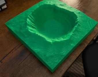 3D Meteor Crater Terrain Model | Arizona Barringer Crater Sculpture (PLA)