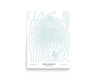 Mount Bachelor Contour Map