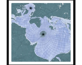 Spilhaus World Map |  Digital Download | Fish Map