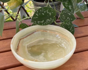 Cuenco grande de ónix verde