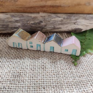 Ceramic Paintbrush Holder/Houses Artists Brush Rest/Bespoke Painters Gift/ Rustic Cottages Ornament image 11