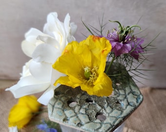 Ceramic Flower Frog, Floral Display, Plant Propagation, Home Accessories, Handmade In Wales