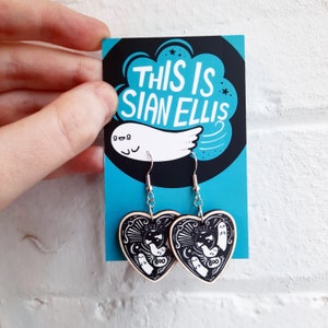 Cute Haunted Ouija Planchette Earrings