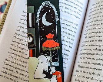 Cute Bookmark Ghost Stories in the Haunted Midnight Library