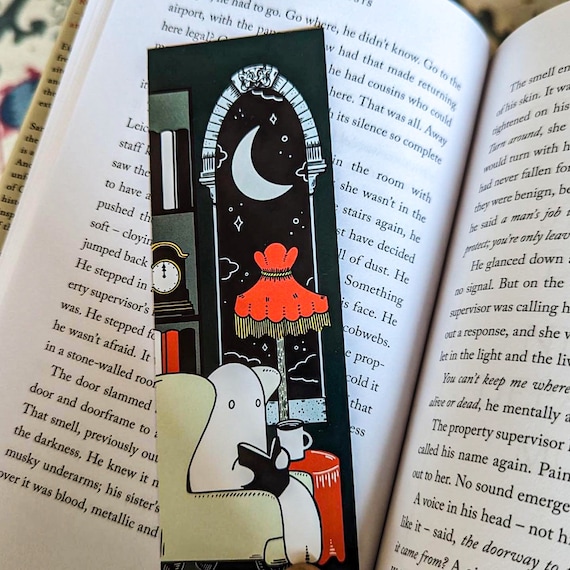 Cute Bookmark Ghost Stories in the Haunted Midnight Library