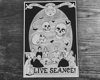 Victorian Seance Art Print A4 size Gothic Decor