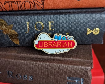 Cosy Haunted Library Ghost Reading Stories Pin