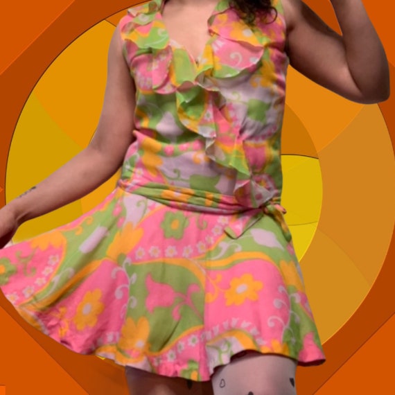 Young Edwardian Flower Power Go Go Mod Dress