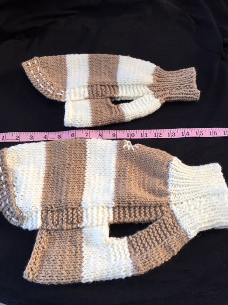 Customised Dog & Puppy Jumpers Harness Hole Handknitted in Etsy