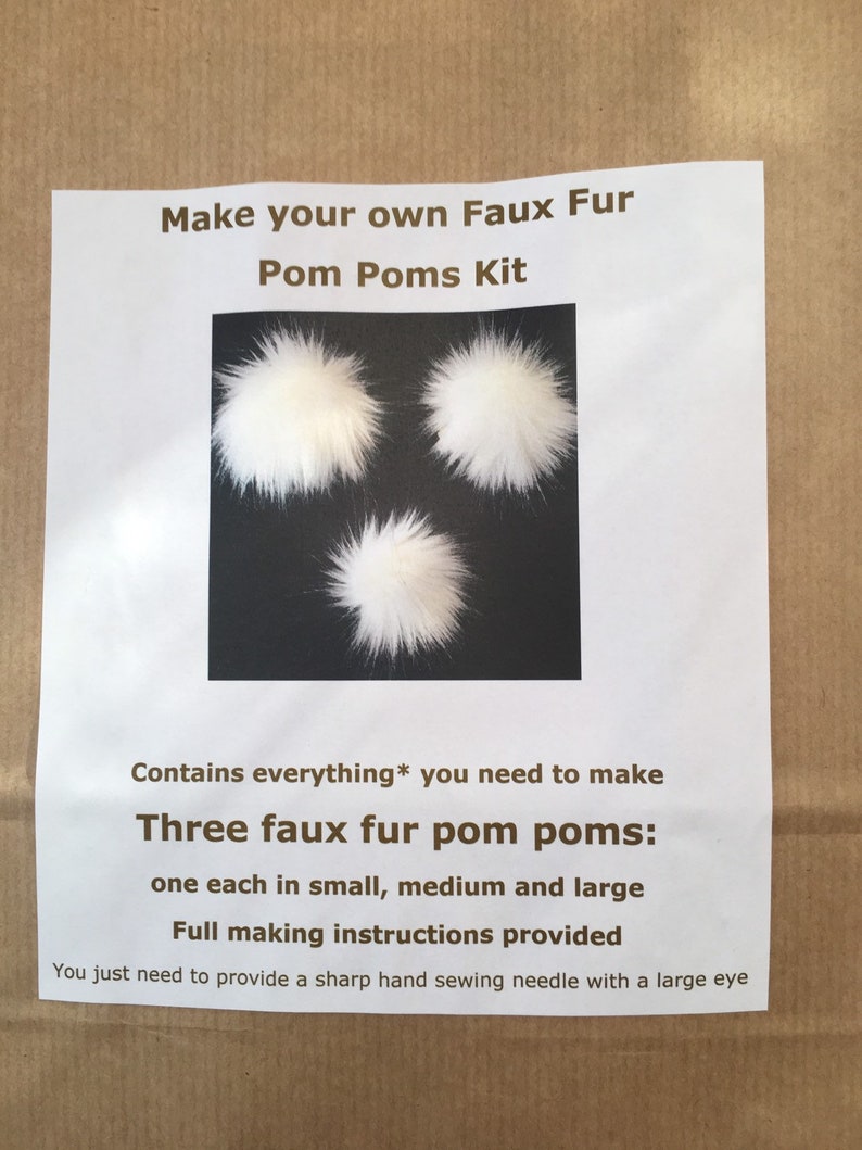 Make Your Own Faux Fur Pom Poms Kit