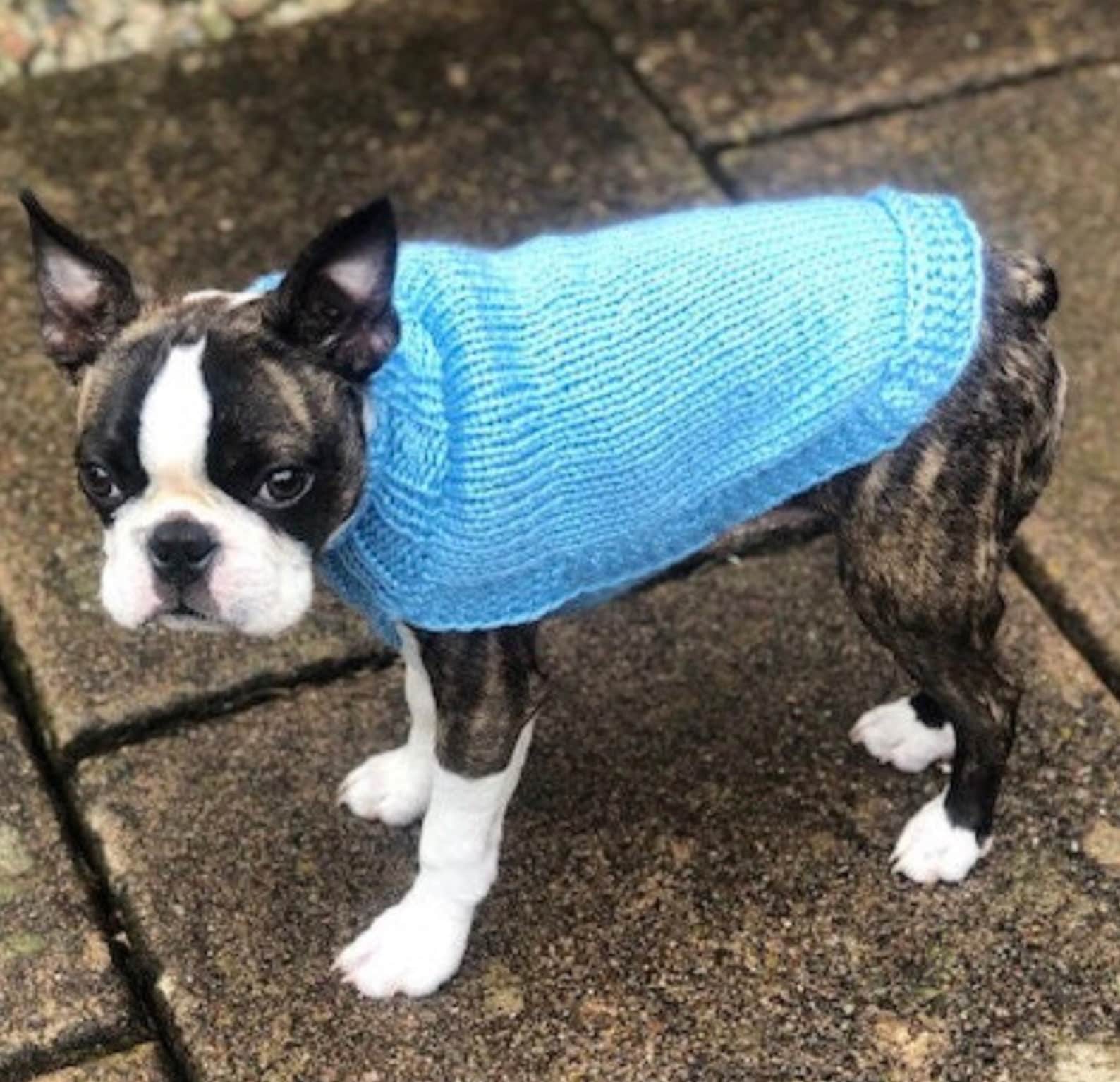 Customised Dog & Puppy Jumpers Harness Hole Handknitted in Etsy