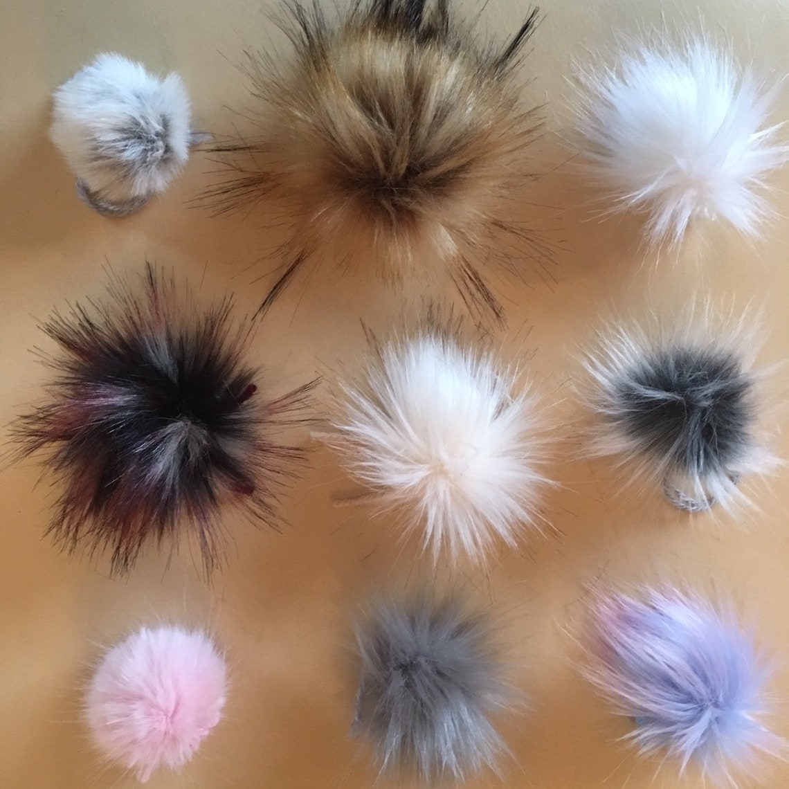 Extra Small Faux Fur UK Made Pom Poms 3.55.5 cm Baby Pom Etsy