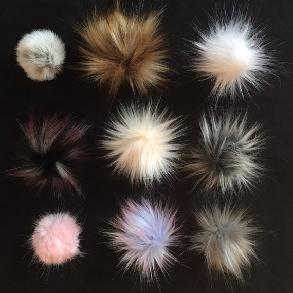 mini fur pom poms