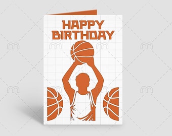 Basketball Birthday Card - Digital Download