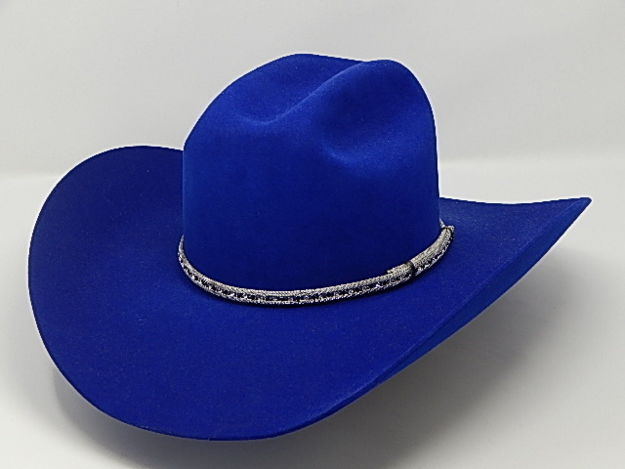 8X Royal Blue Western Cowboy Hat Etsy