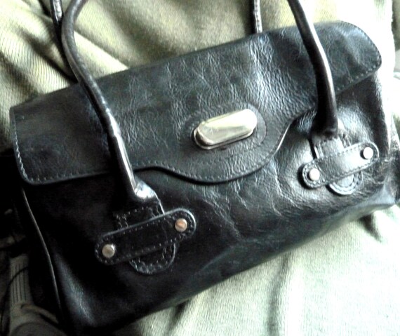 Black Women Handbag JASPER CONRAN Genuine Leather… - image 6