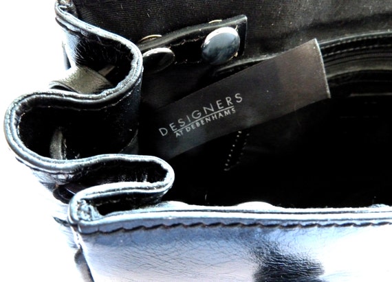 Black Women Handbag JASPER CONRAN Genuine Leather… - image 9