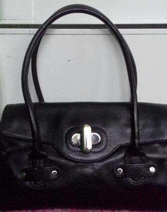 Black Women Handbag JASPER CONRAN Genuine Leather… - image 4