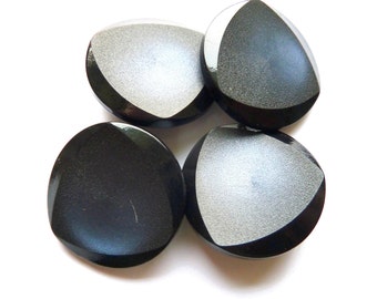 2 Blue Purple Black Buttons Large Coat Buttons Set of 2 Coat Buttons 36 mm Coat 2 Vintage Buttons Vintage 1930s Buttons for Blue Coat Sewing