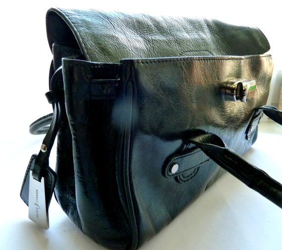 Black Women Handbag JASPER CONRAN Genuine Leather… - image 8
