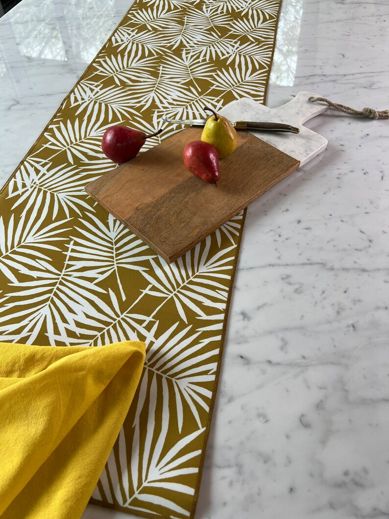 Table Runner Easy Care Spring Summer Table Spill Proof Stain Resistant Leaves Outdoor Kitchen Dining Home Mother's Day Gift Housewarming image 6