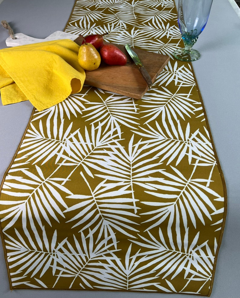 Table Runner Easy Care Spring Summer Table Spill Proof Stain Resistant Leaves Outdoor Kitchen Dining Home Mother's Day Gift Housewarming image 8