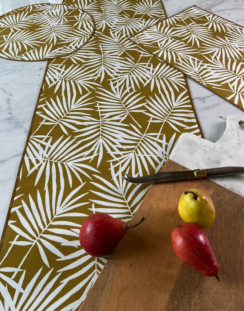 Table Runner Easy Care Spring Summer Table Spill Proof Stain Resistant Leaves Outdoor Kitchen Dining Home Mother's Day Gift Housewarming image 9