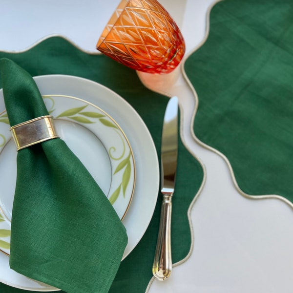 Hunter Green Placemats Etsy
