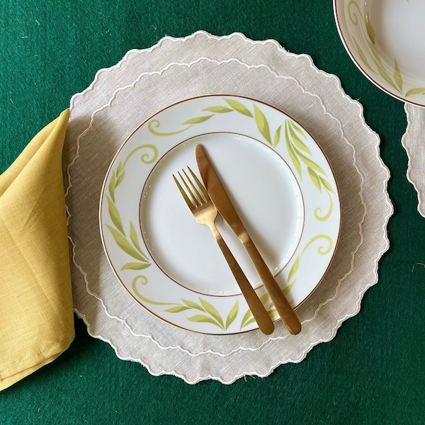 Scallop Edge Placemats Etsy