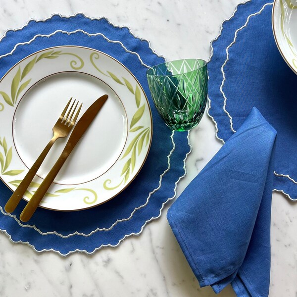 Scalloped Edge Plate Etsy
