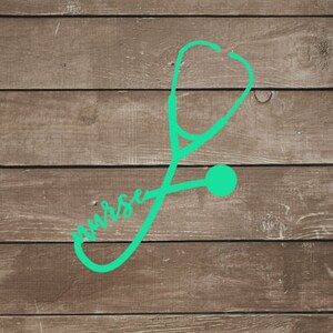 Nurse Stethoscope Decal - Nurse Decal - Nurse Vinyl Decal - Vinyl Decal - Laptop Sticker - Yeti Decal - Stanley Decal