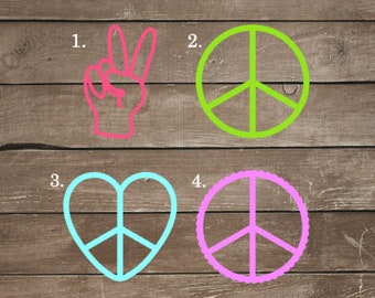 Peace Sign Vinyl Decal - Peace Sign Sticker - Peace Sign Car Decal - Yeti Decal - Laptop Sticker