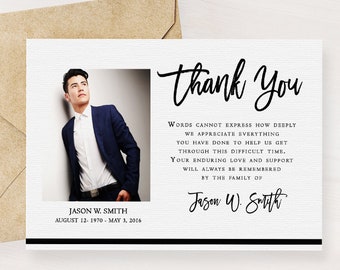 funeral thank you etsy